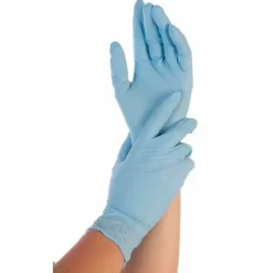 Nitrilhandske Excellent L blå pudderfri 100stk/pak