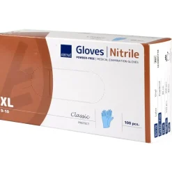 Nitrilhandsker - ABENA Classic Protect XL Blå Pudderfri - 100 stk