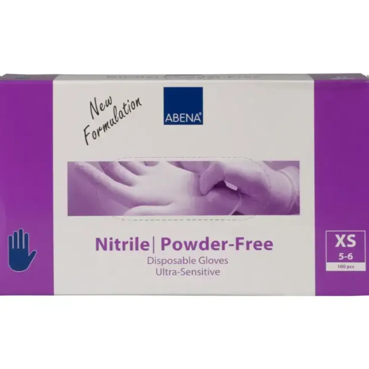 Nitrilhandsker - ABENA Ultra Sensitive - XS - Blå - 100 stk