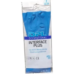 Nitril handsker Interface Plus Blå Med velour - Størrelse 9 - 12 stk.