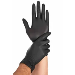 Nitrilhandske Safe Light XXL sort pudderfri 90stk/pak - 10 stk