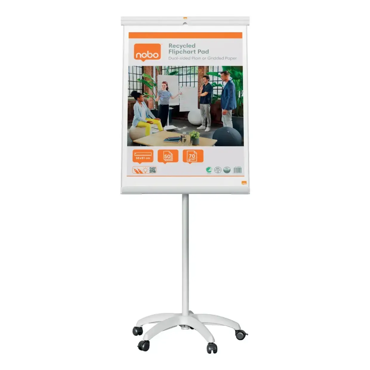 Nobo Flipover mobil ECO lakeret magnetisk WB