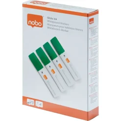 Nobo WB Marker Glide Jumbo skrå 10mm grøn - 4 stk
