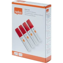 Nobo WB Marker Glide Jumbo skrå 10mm rød - 4 stk