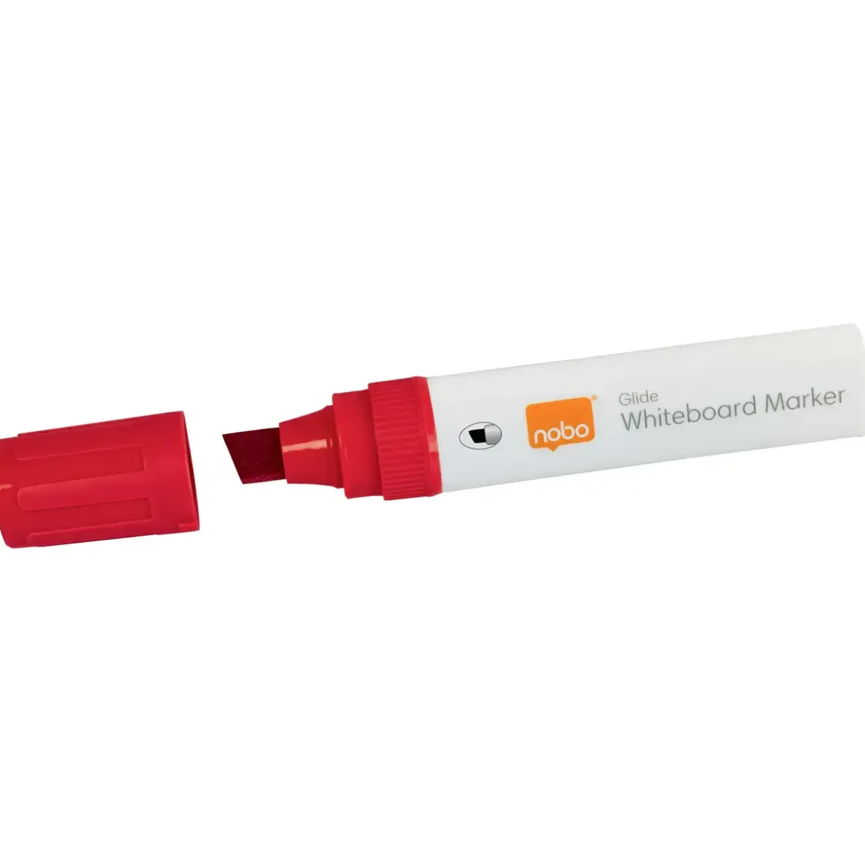 Nobo WB Marker Glide Jumbo skrå 10mm rød - 4 stk