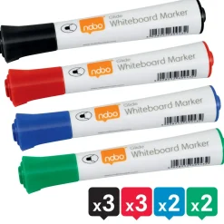 Nobo WB Marker Glide rund 2mm ass - 10 stk