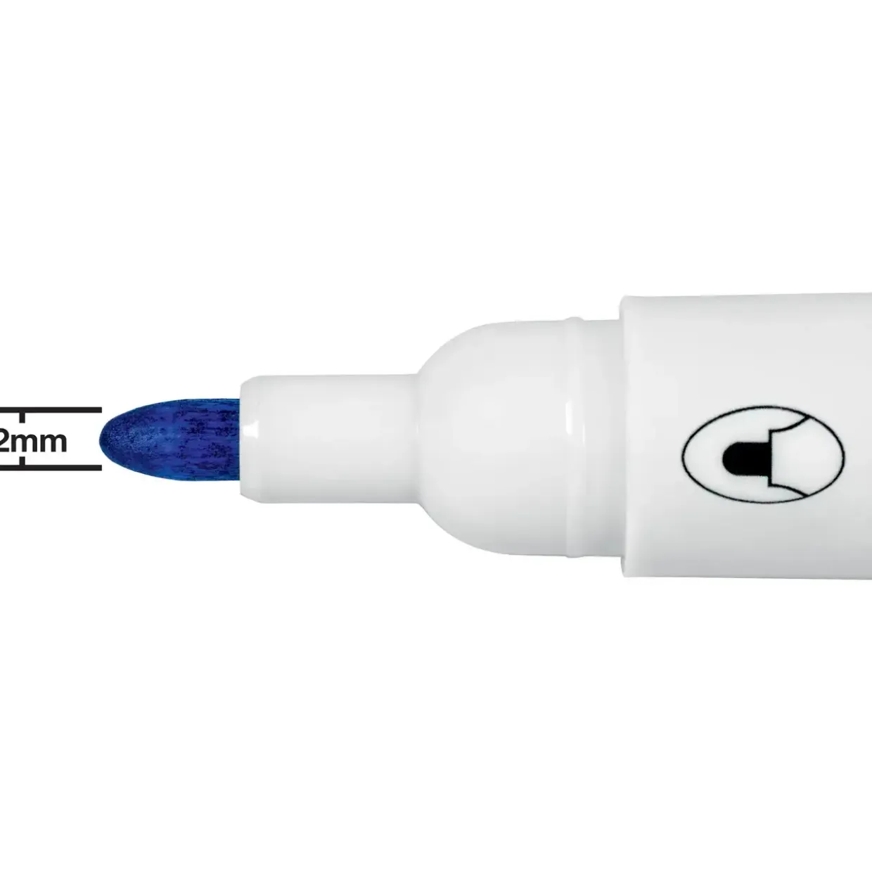 Nobo WB Marker Glide rund 2mm blå - 10 stk