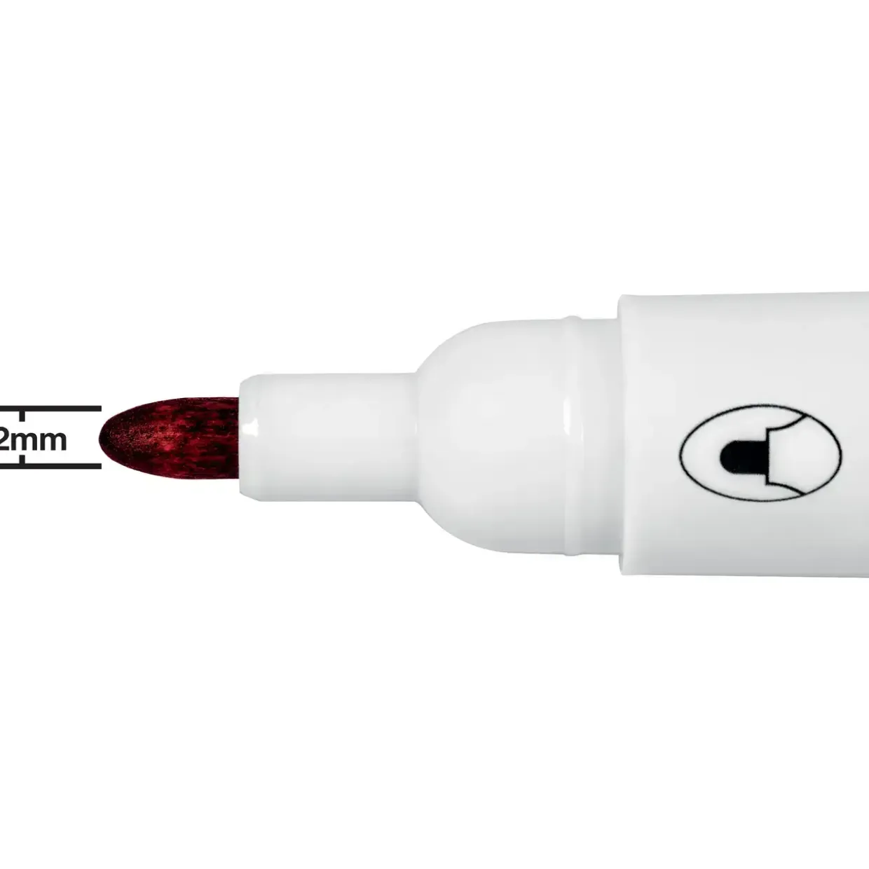 Nobo WB Marker Glide rund 2mm rød - 10 stk