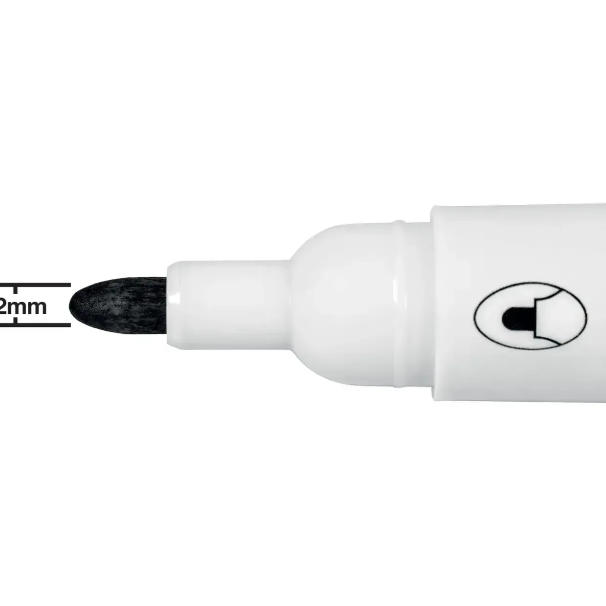 Nobo WB Marker Glide rund 2mm sort - 10 stk