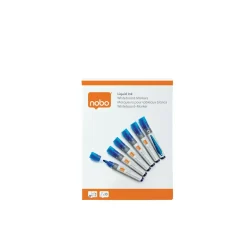 Nobo WB Marker LiquidInk rund 3mm blå - 10 stk