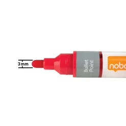 Nobo WB Marker LiquidInk rund 3mm rød - 10 stk