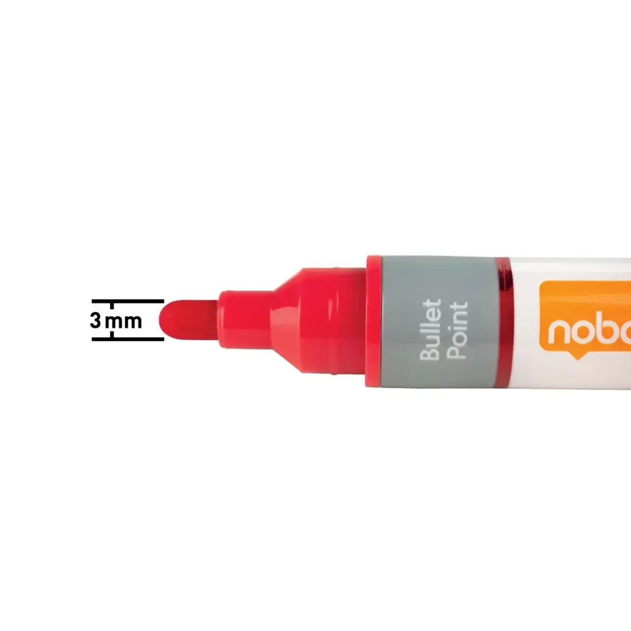 Nobo WB Marker LiquidInk rund 3mm rød - 10 stk