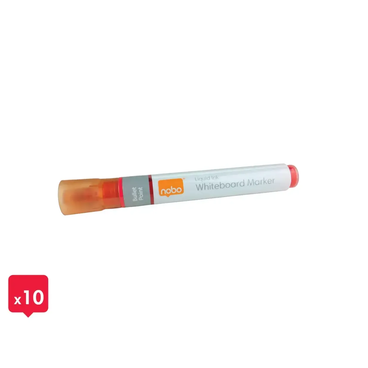 Nobo WB Marker LiquidInk rund 3mm rød - 10 stk