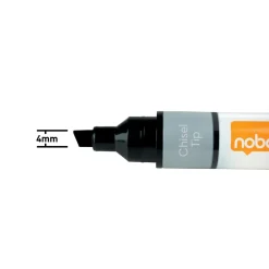 Nobo WB Marker LiquidInk skrå 4mm sort - 10 stk