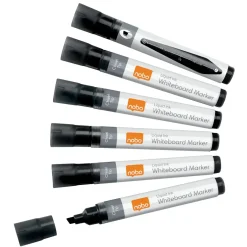 Nobo WB Marker LiquidInk skrå 4mm sort - 10 stk