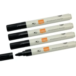 Nobo Whiteboardmarker - Rund spids - 3 mm - Sort - 4 stk.