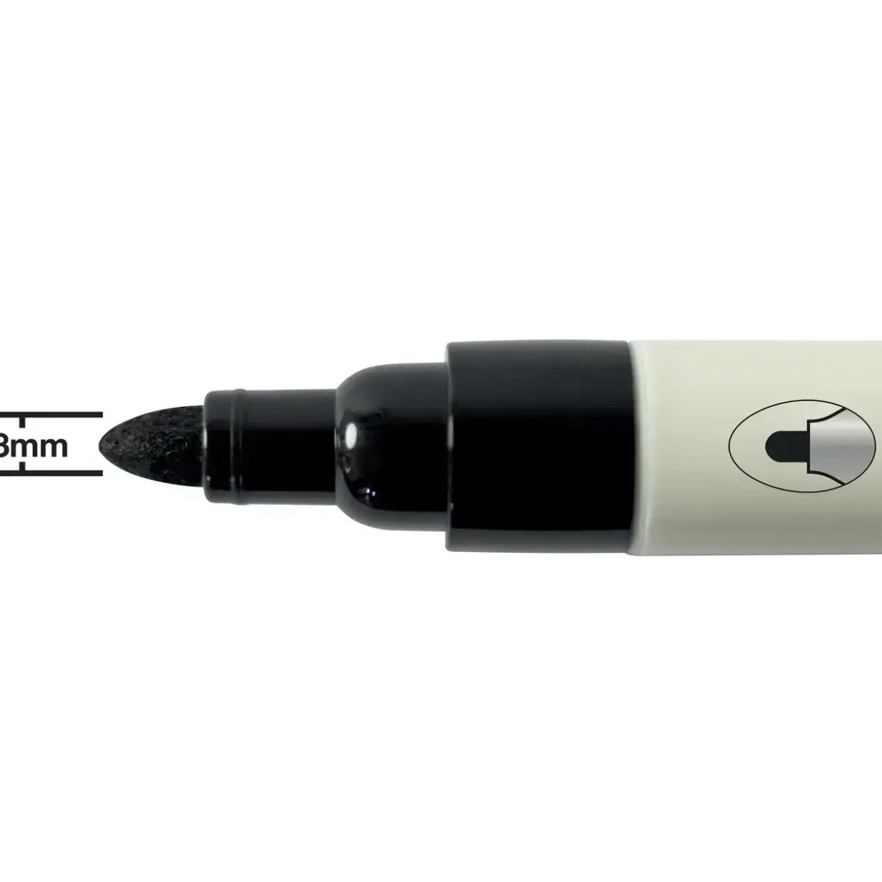 Nobo Whiteboardmarker - Rund spids - 3 mm - Sort - 4 stk.