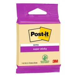Notatblok - Post-it Super Sticky - Gul - 76 x 76 mm - 45 ark