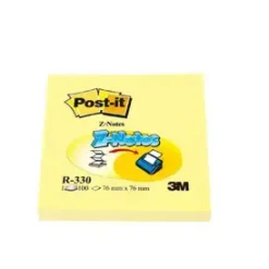 Notatblok - Post-it Z-Notes R330 - Gul - 76 x 76 mm - 12 blokke