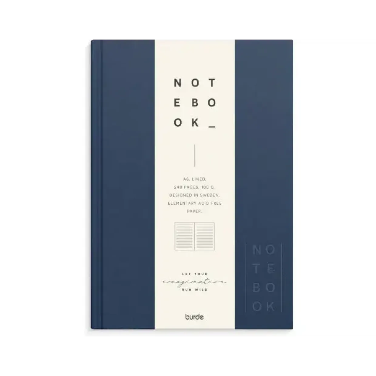 Notebook Textile A5 dark blue lined