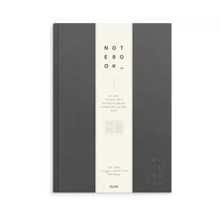 Notebook Textile A4 dark grey lined