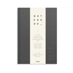Notebook Textile A5 dark grey lined