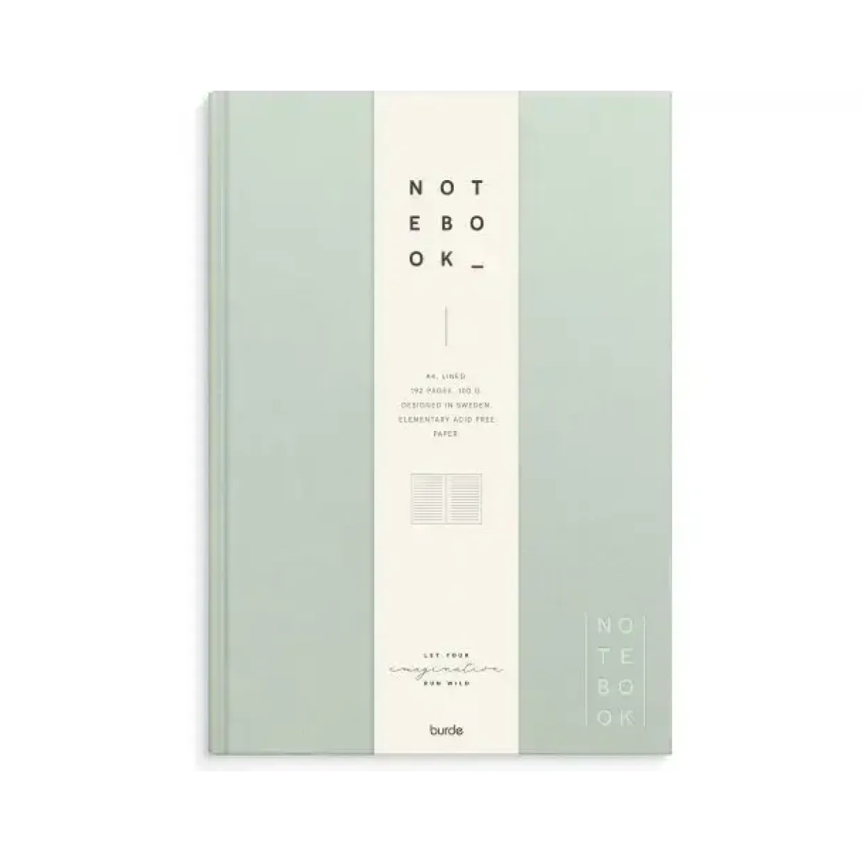 Notebook Textile A4 green lined