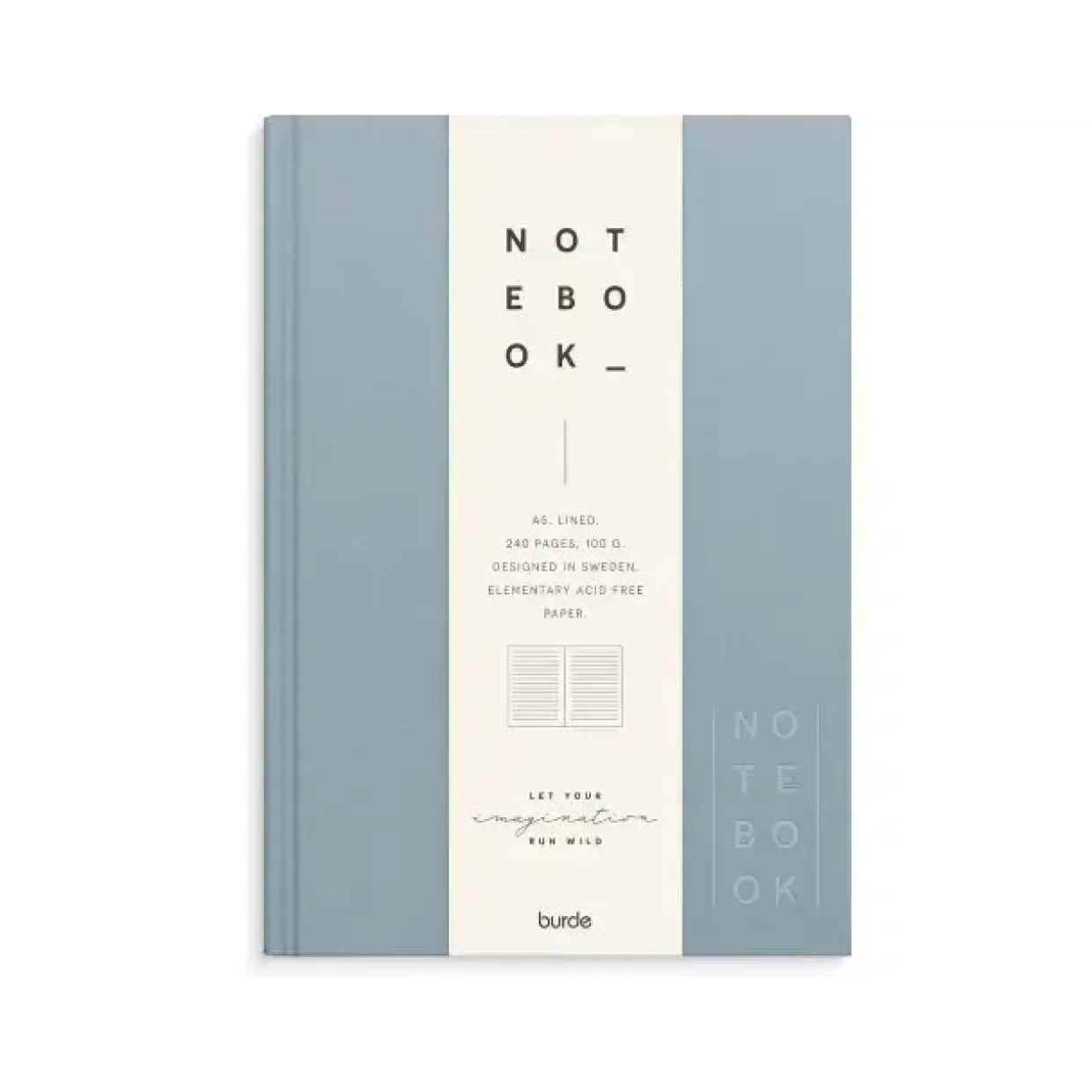 Notebook Textile A5 light blue lined