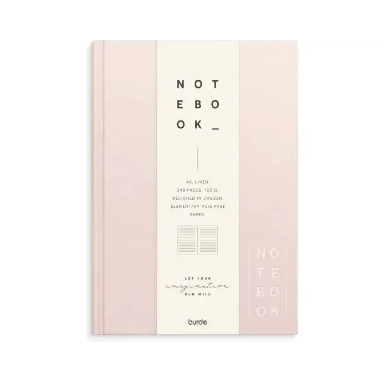 Notebook Textile A5 pink lined