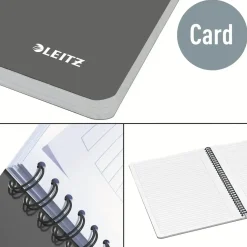 Notesblok Leitz Office karton A5 lin. 80g/90ark grå