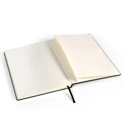 Notesbog A4 sort kunst læder omslag med linieret papir BNT - 96 sider