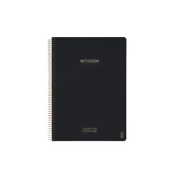 Notesbog - KOZO Premium - A4 - Sort - 80 sider - 6 stk