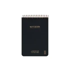 Notesbog - KOZO Premium - A6 - Sort - 80 sider - 6 stk