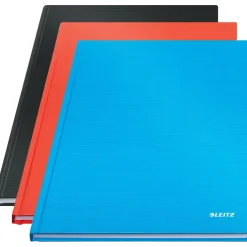 Notesbog Leitz Solid hardcover A4 lin. 80g/80ark sort - Køb minimum 6 stk.