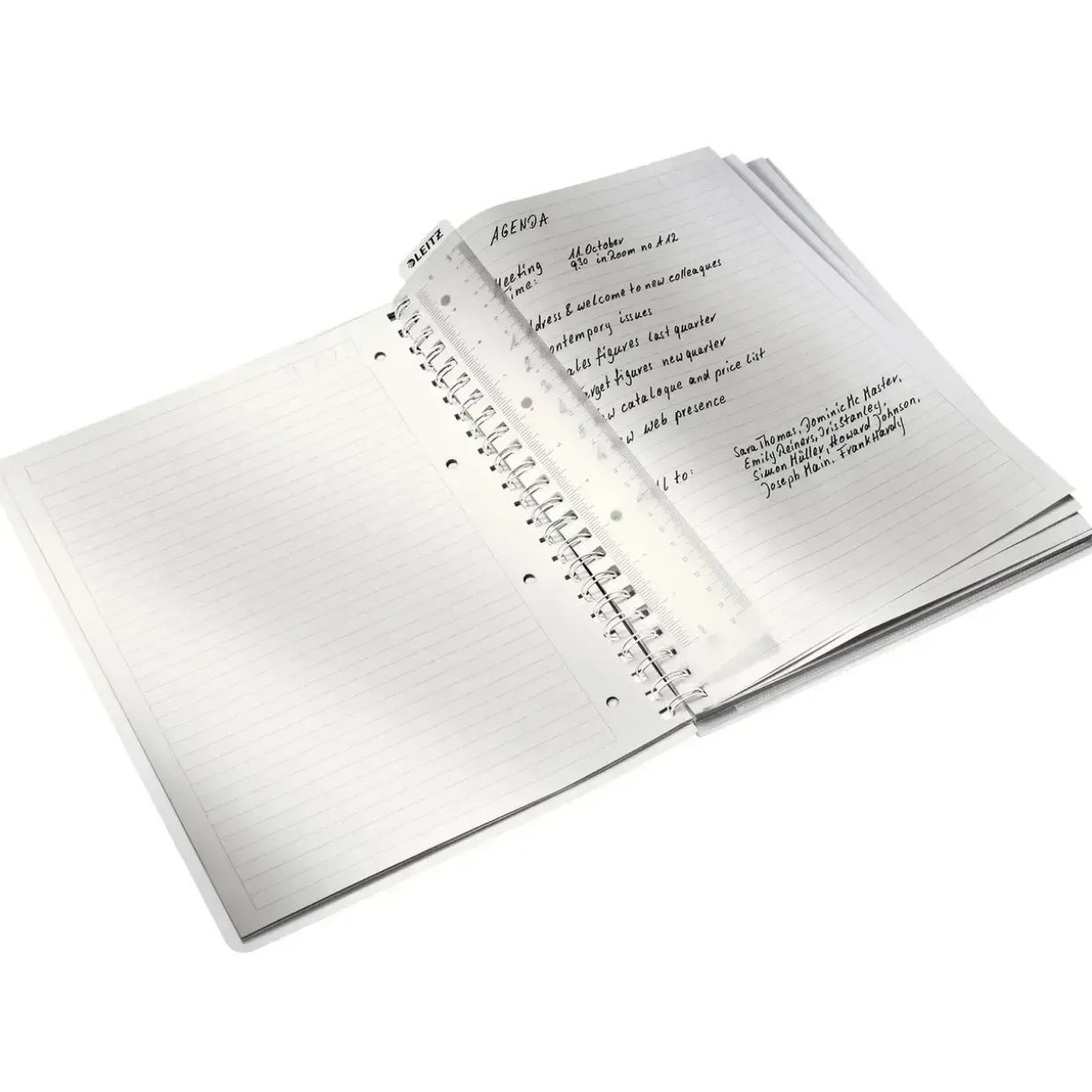 Notesbog Leitz WOW PP A4 m/hul lin. 80 ark pink - Køb minimum 6 stk.