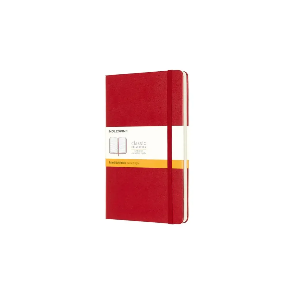 Notesbog MOLESKINE Classic hard linieret Large rød