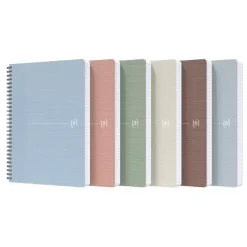 Notesbog OXFORD My Rec’Up A5 kvadreret 180sider - 5 stk assorteret
