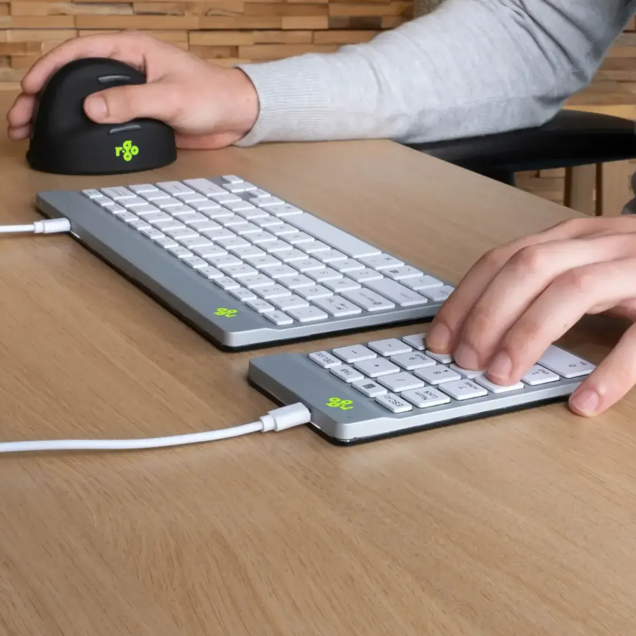 Numerisk tastatur - R-Go Tools Numpad Break - Kablet - Hvid