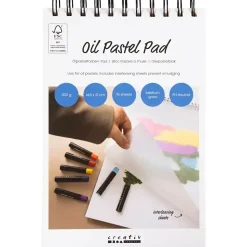 Oliepastelblok | A5, ark 148x210 mm, 300 g, hvid | 15 ark/ 1 stk.