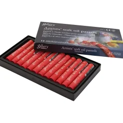 Oliepastelkridt Gallery L: 7 cm diam. 11 mm skarlagen - 12 stk pr pakke