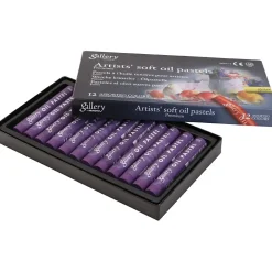 Oliepastelkridt Gallery violet L: 7 cm diam. 11 mm - 12 stk pr pakke
