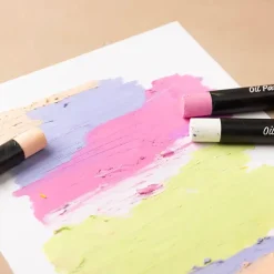 Oliepastel | L: 7 cm, tykkelse 11 mm, pastelfarver | 12 stk./ 1 pk.