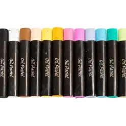 Oliepastel | L: 7 cm, tykkelse 11 mm, pastelfarver | 12 stk./ 1 pk.