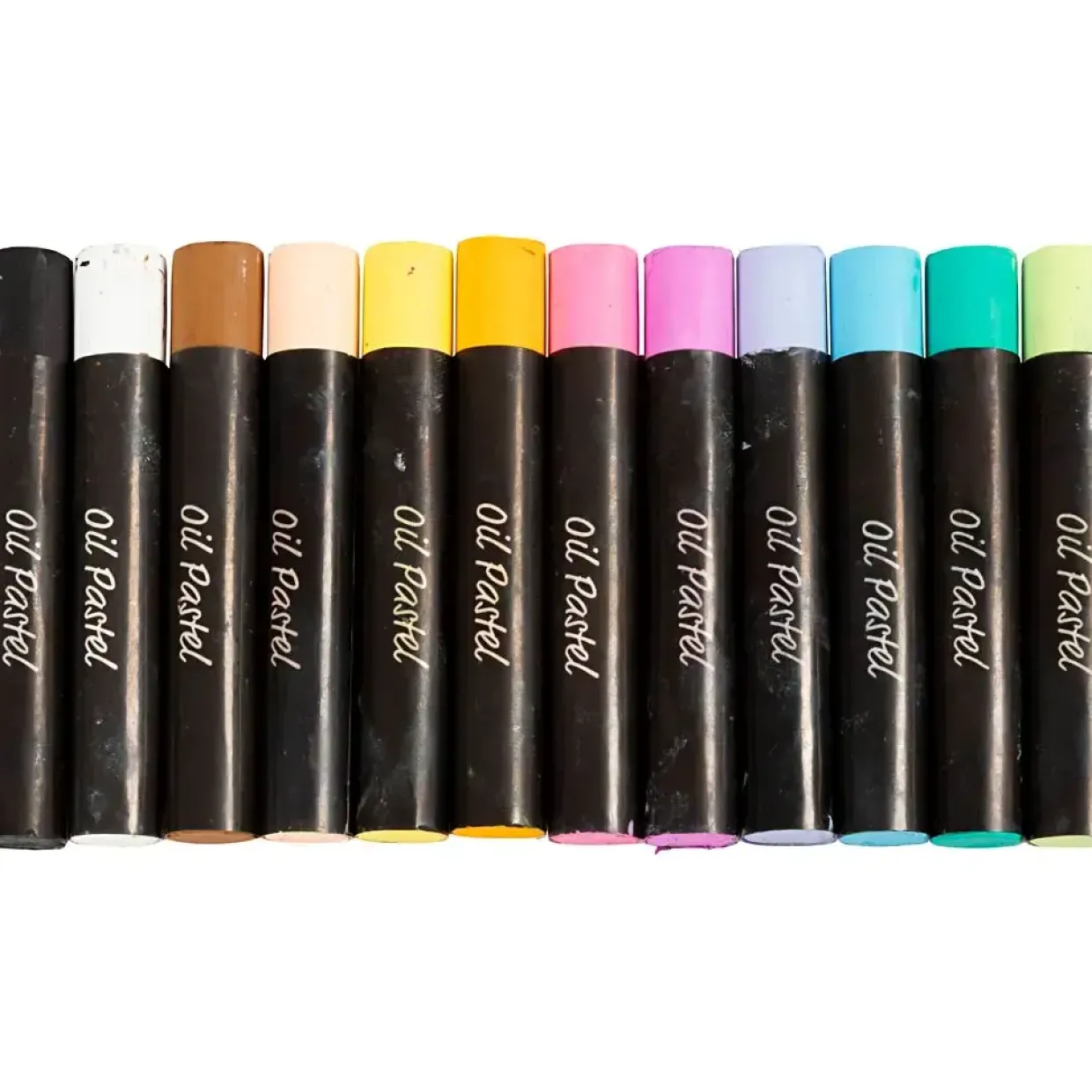 Oliepastel | L: 7 cm, tykkelse 11 mm, pastelfarver | 12 stk./ 1 pk.