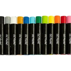 Oliepastel | L: 7 cm, tykkelse 11 mm, standardfarver | 12 stk./ 1 pk.