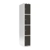 Omklædningsskab 1x300 mm Lige tag 4-delt søjle Laminat dør Nocturne wood Cylinderlås
