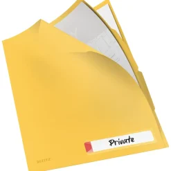 Omslag m. fane Leitz Cosy pp A4 gul (3) - Køb minimum 12 stk.