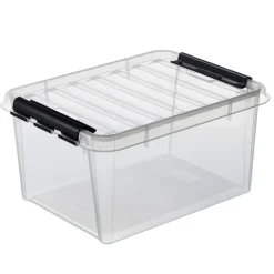 Opbevaringskasser med låg - SmartStore Classic 32 liter - 6 stk