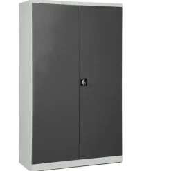 Opbevaringsskab i stål - ASHV 1980x1200x470 mm Antracit døre