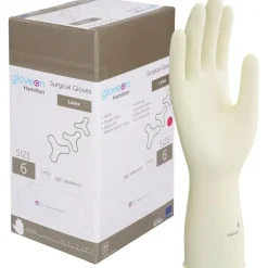 Operationshandske, Gloveon Hamilton, 6, nature, latex, pudderfri - 50 par